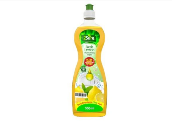 2Sure Dish Washing Liquid Fresh Lemon 500 ml