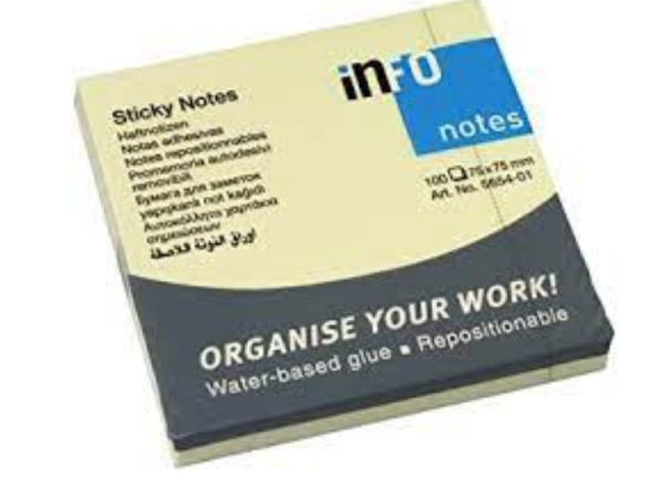 Global Notes 125 x 75 mm Sticky Notes 100 Sheets - Yellow