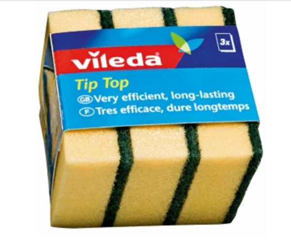 Vileda Tip Top Sponge Scourer x3